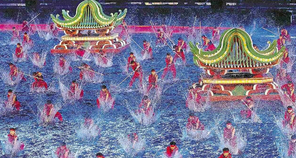 十五運會開幕式主創揭秘水舞臺與科技之火 舞臺之水天上來 全運之火深海采