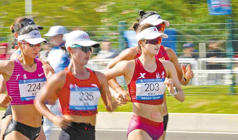 女子20公里競走決賽：廣東老將劉虹以第四名完賽無緣領獎臺